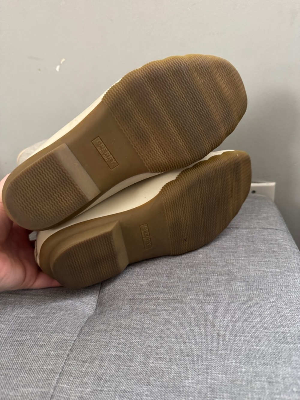 Sperry Cream and Tan Waterproof Duck Boots - Picture 4 of 13